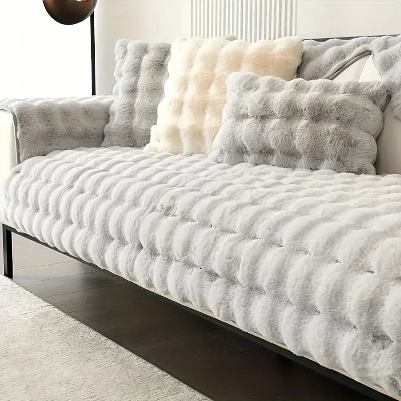 WarmEmbrace | sofahoes van pluche konijnenbont