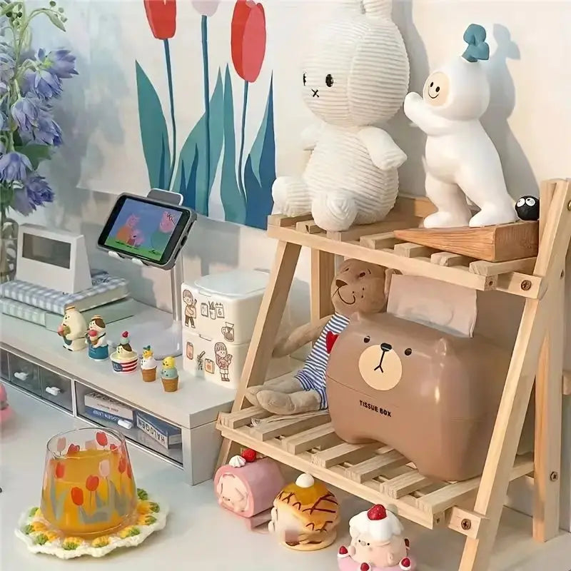 WoodenDisplay | bureau-organizer met 2 niveaus