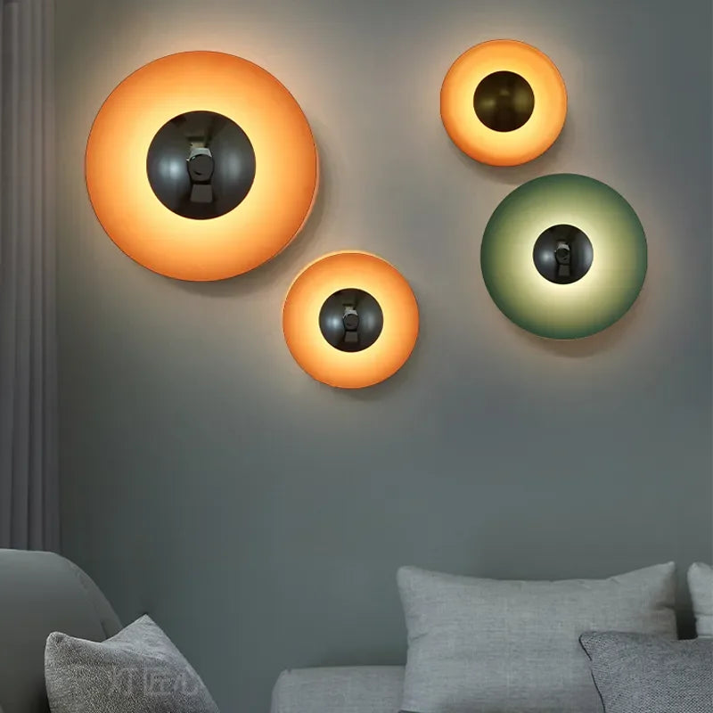 Moderne ronde wandlamp