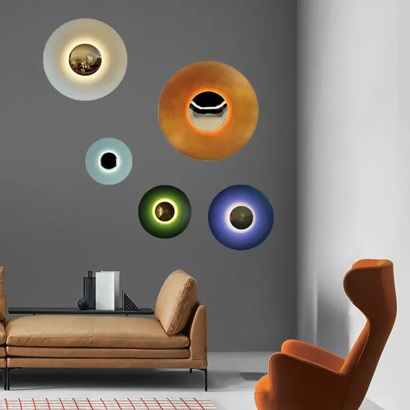 Moderne ronde wandlamp