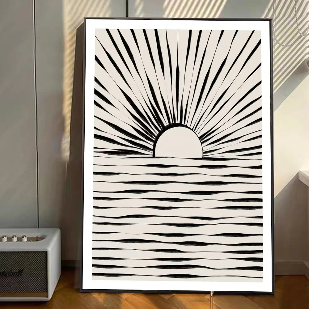Moontide | ocean wave klebeposter kunst