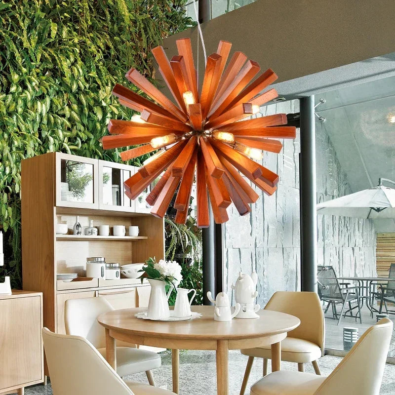 Dandelion | elegante houten hanglamp