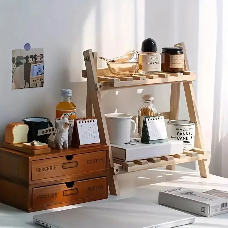 WoodenDisplay | bureau-organizer met 2 niveaus