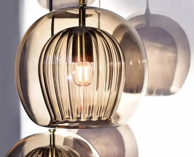 Timberglow - moderne glazen hanglamp