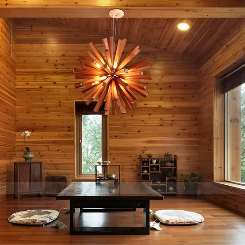 Dandelion | elegante houten hanglamp