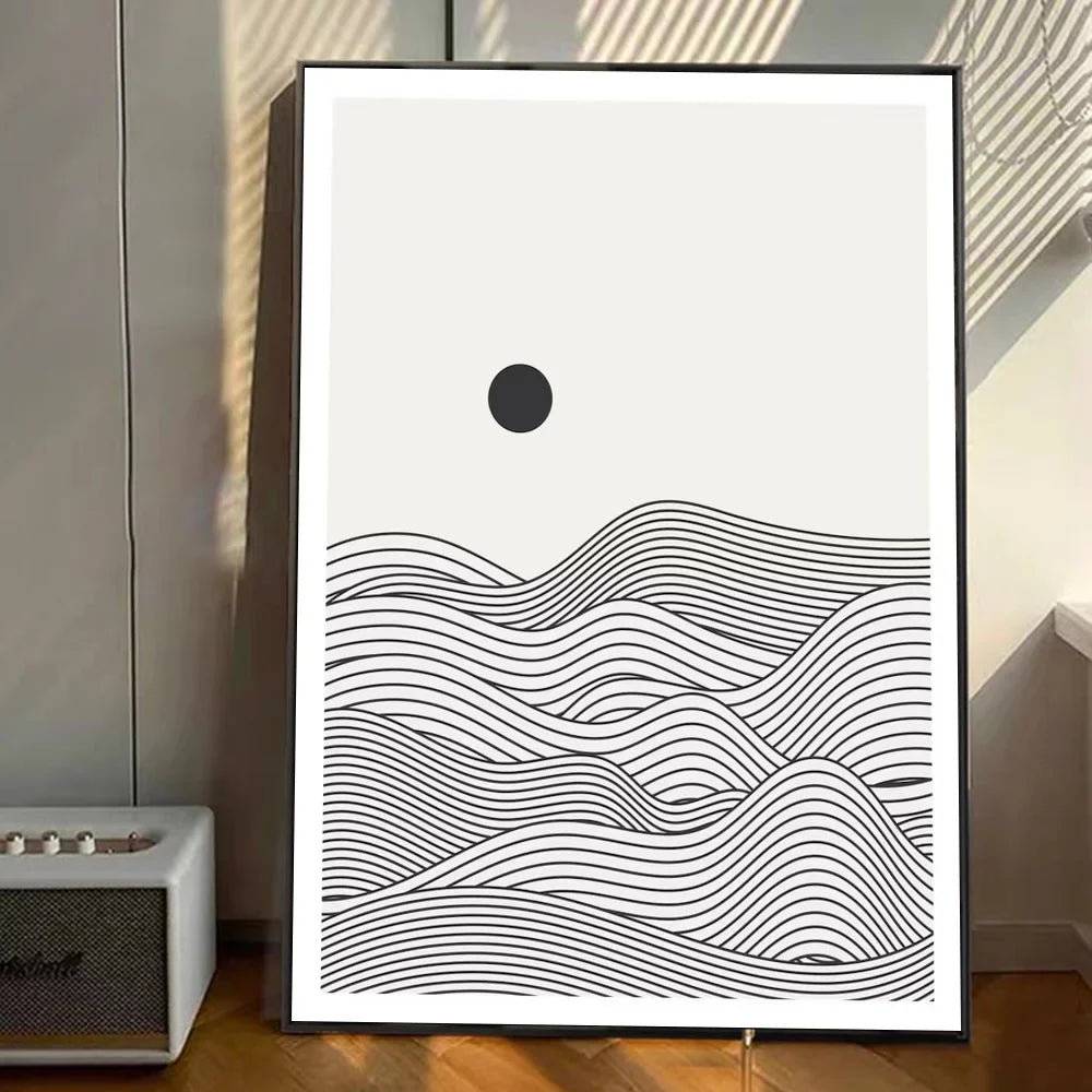 Moontide | ocean wave klebeposter kunst