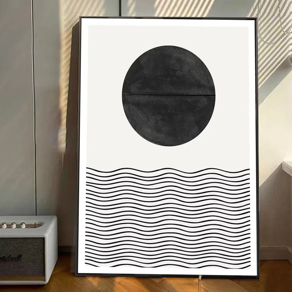 Moontide | ocean wave klebeposter kunst