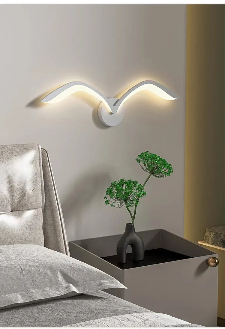 Nordicnest - zeemeeuw gloei wandlamp