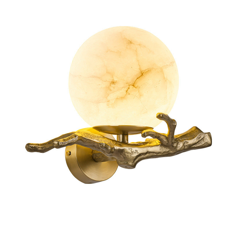 NordicMarble | wandlamp met koperen accenten