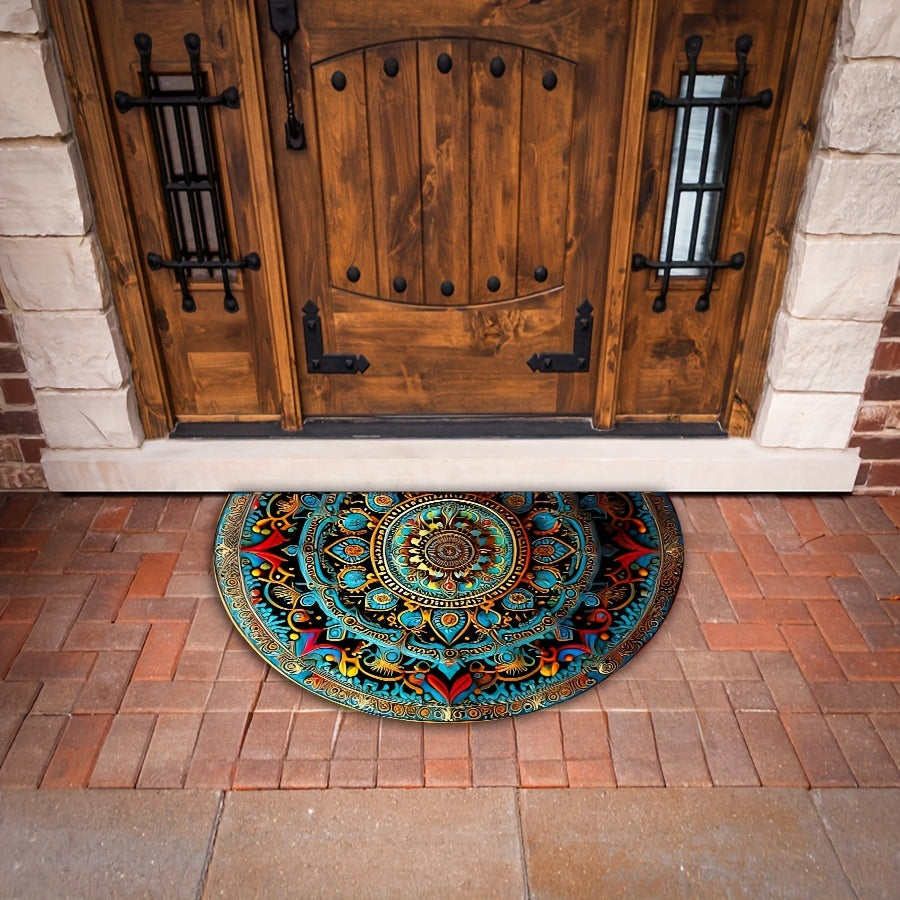 Sacredcircle | half-round mandala doormat