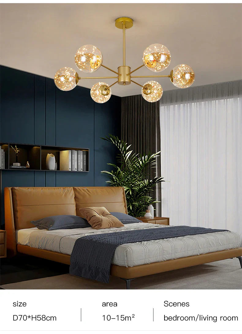 Nobleluminance - kroonluchter met glazen bol
