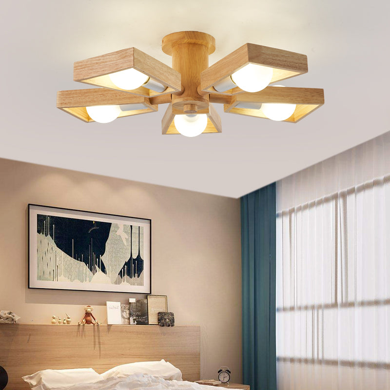 Noordse houten kroonluchter