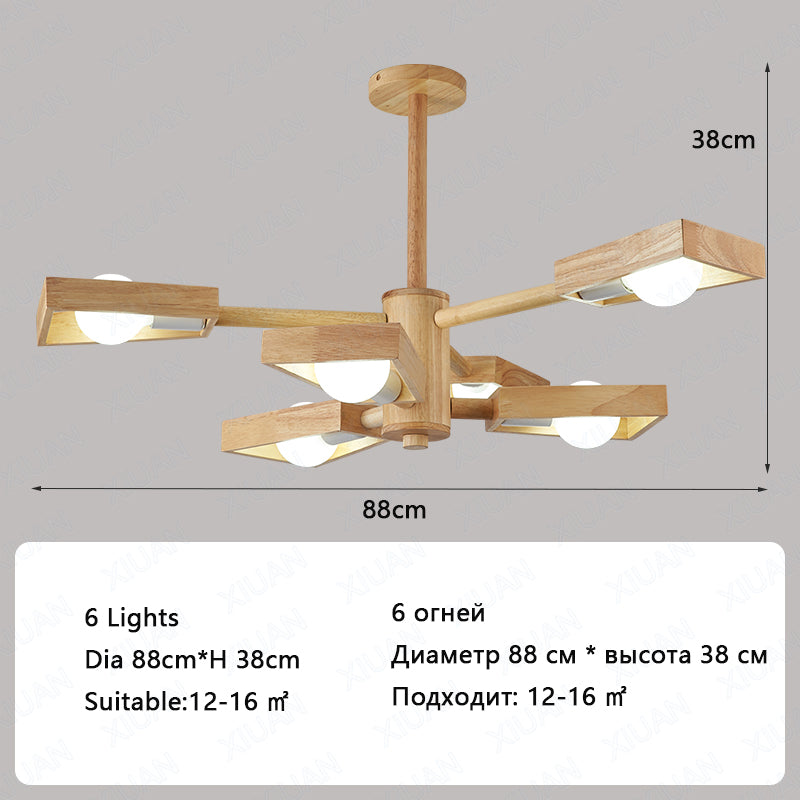 Noordse houten kroonluchter