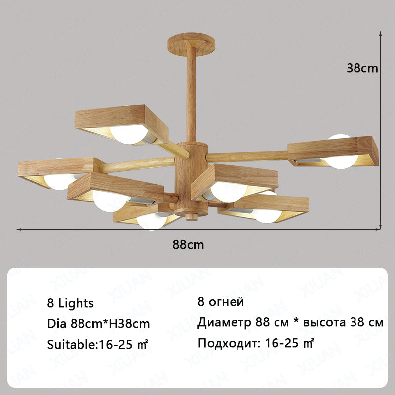 Noordse houten kroonluchter