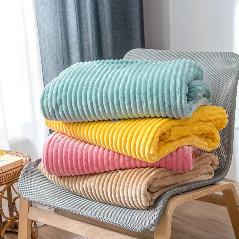 LuxeLine | gestreepte flanellen vloerkleden
