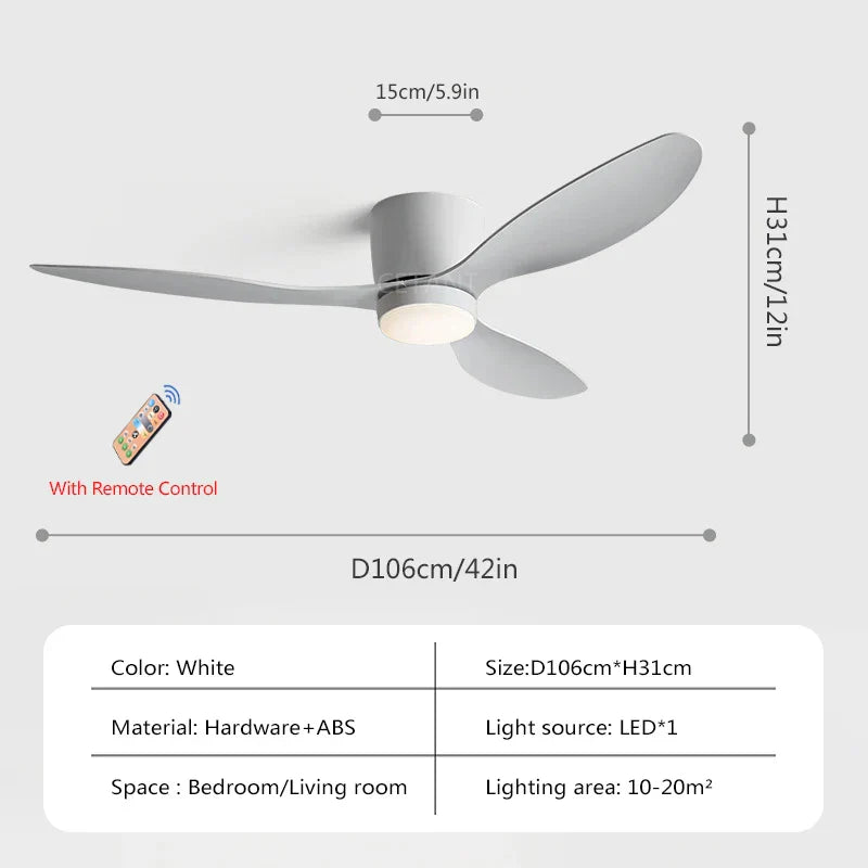 Nordic led-plafondventilatorlamp