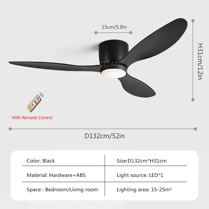 Nordic led-plafondventilatorlamp