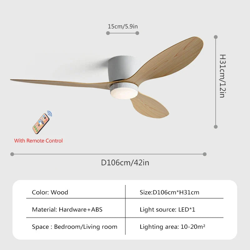 Nordic led-plafondventilatorlamp