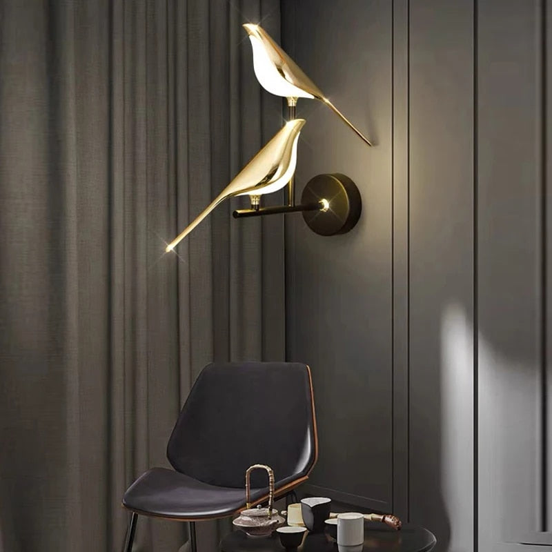Wingspan - vogel wandlamp 360° draaibaar