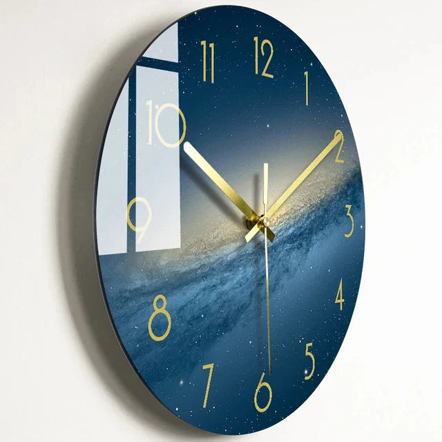 TimelessUniverse - glazen wandklok met tandwielmechanisme
