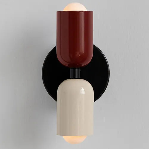 Middeleeuwse crème wind dubbele koppen slaapkamer bedlamp franse wandlamp