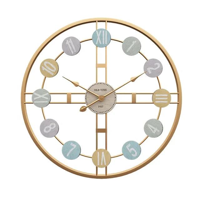 RetroDelight - vintage metalen wandklok