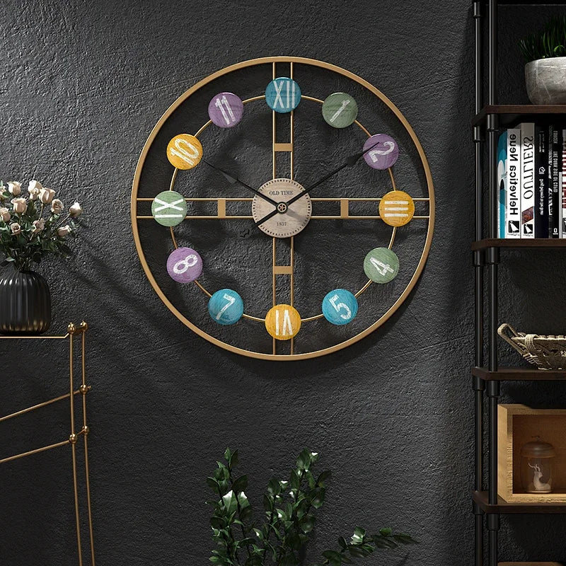 RetroDelight - vintage metalen wandklok
