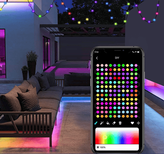 Slimme regenboog LED permanent decoratief licht