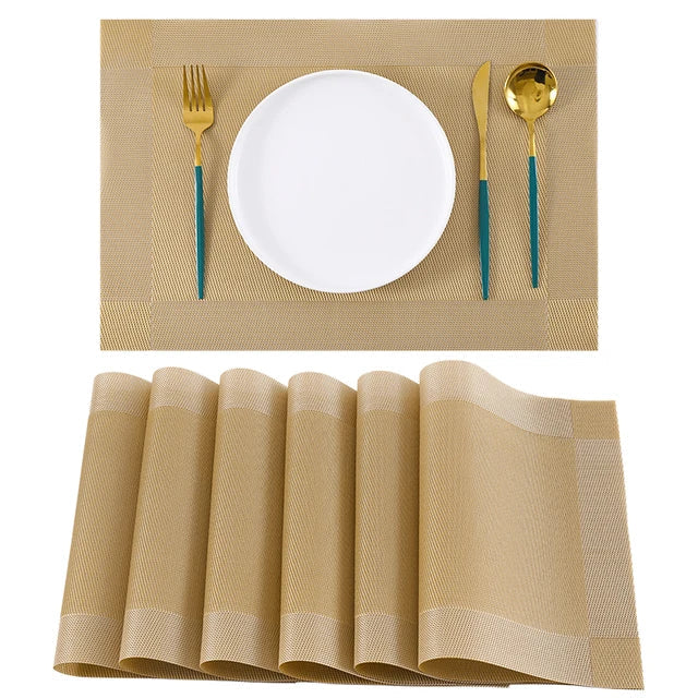 GoldenMinimalist - hittebestendige geweven placemats