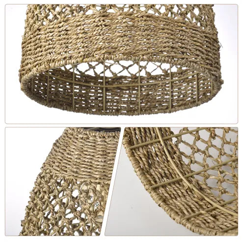 Boerderij kust boho hanglamp met handgeweven rotan geweven hanglamp
