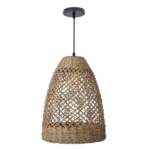 Boerderij kust boho hanglamp met handgeweven rotan geweven hanglamp