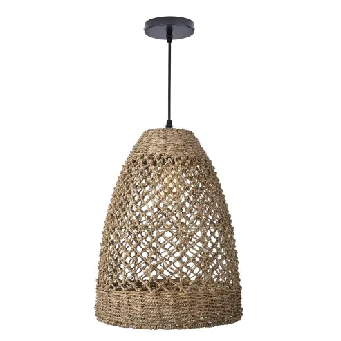 Boerderij kust boho hanglamp met handgeweven rotan geweven hanglamp