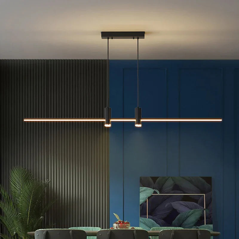Linearglow - moderne minimalistische kroonluchter voor de eetkamer