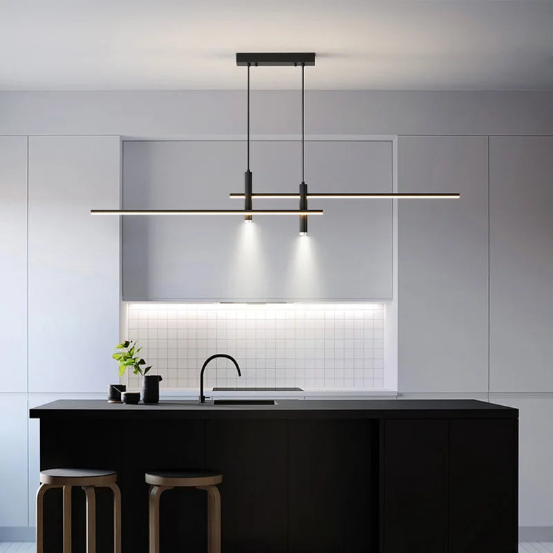 Linearglow - moderne minimalistische kroonluchter voor de eetkamer