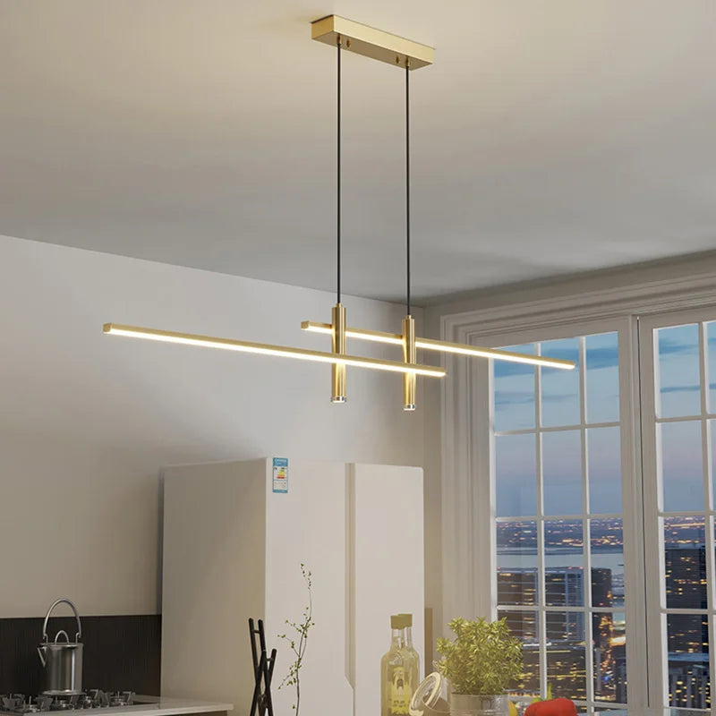 Linearglow - moderne minimalistische kroonluchter voor de eetkamer