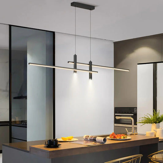 Linearglow - moderne minimalistische kroonluchter voor de eetkamer