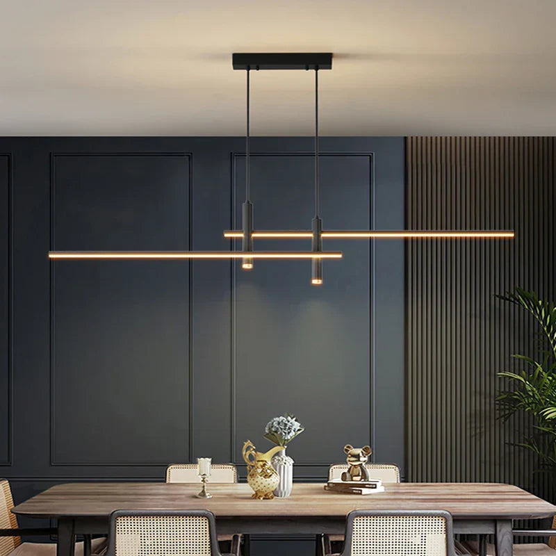 Linearglow - moderne minimalistische kroonluchter voor de eetkamer