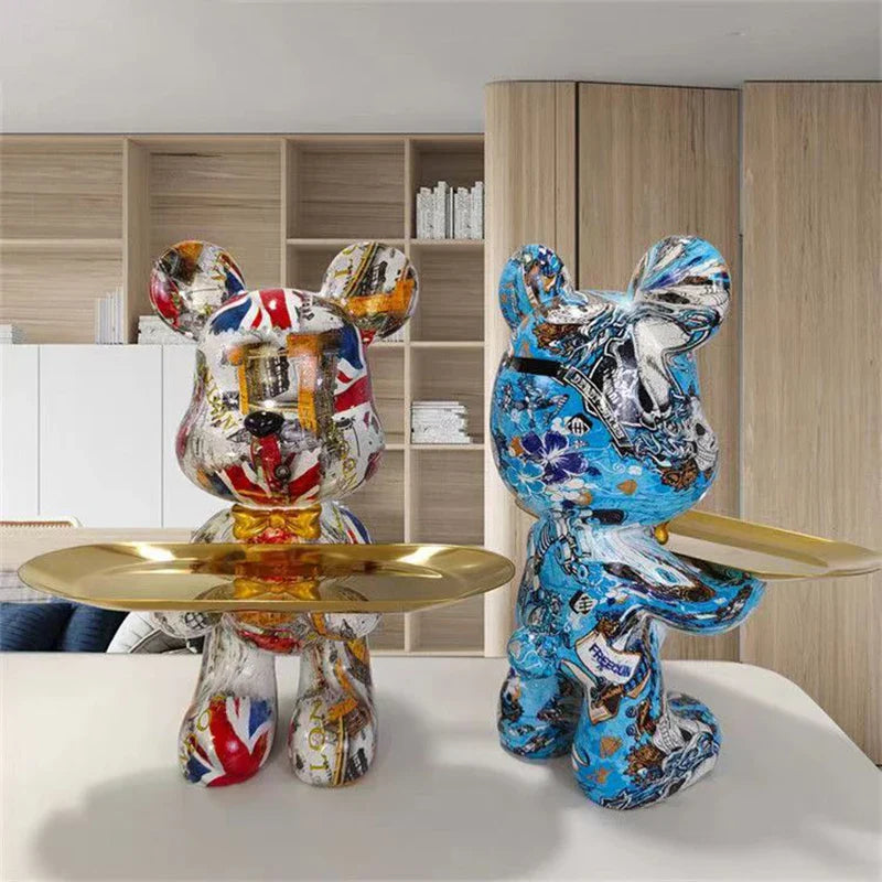 Graffitpaw - sleutelopslag met graffitibeerfiguur