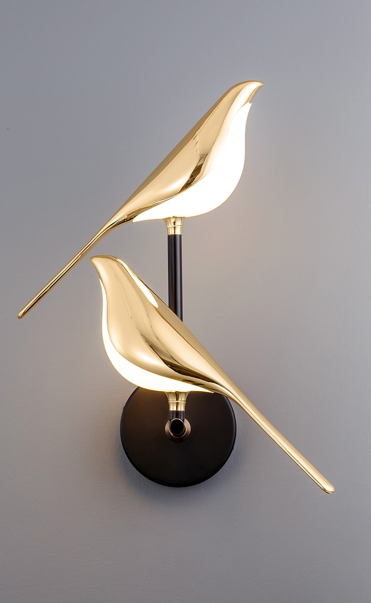 Lumibird - nordic led vogel wandlamp