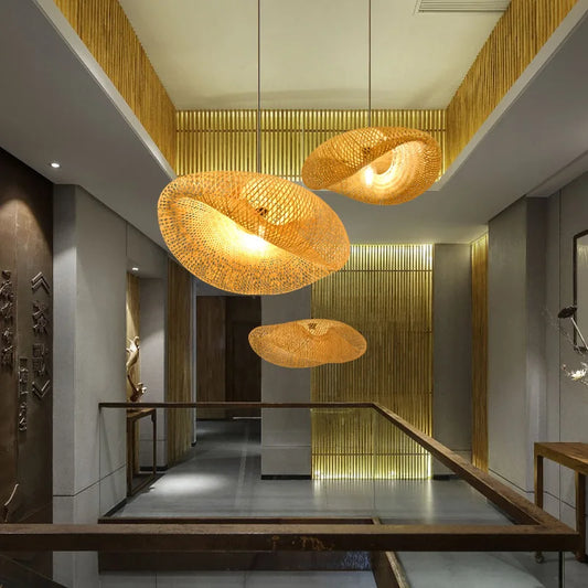 Ecolantern - ledhanglamp in vintage bamboe