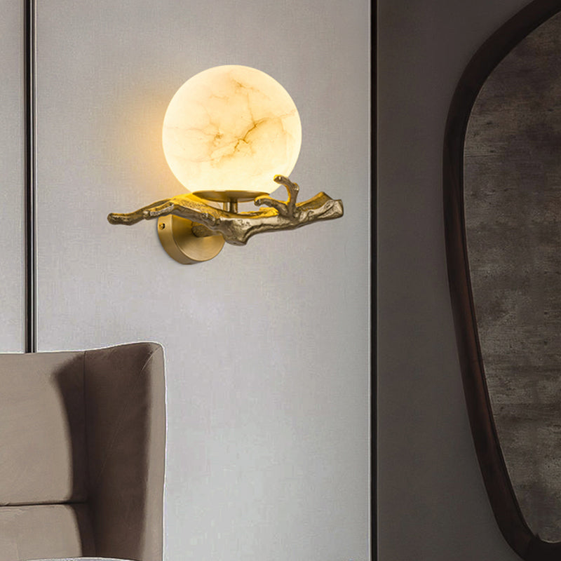 NordicMarble  | wandlamp met koperen accenten
