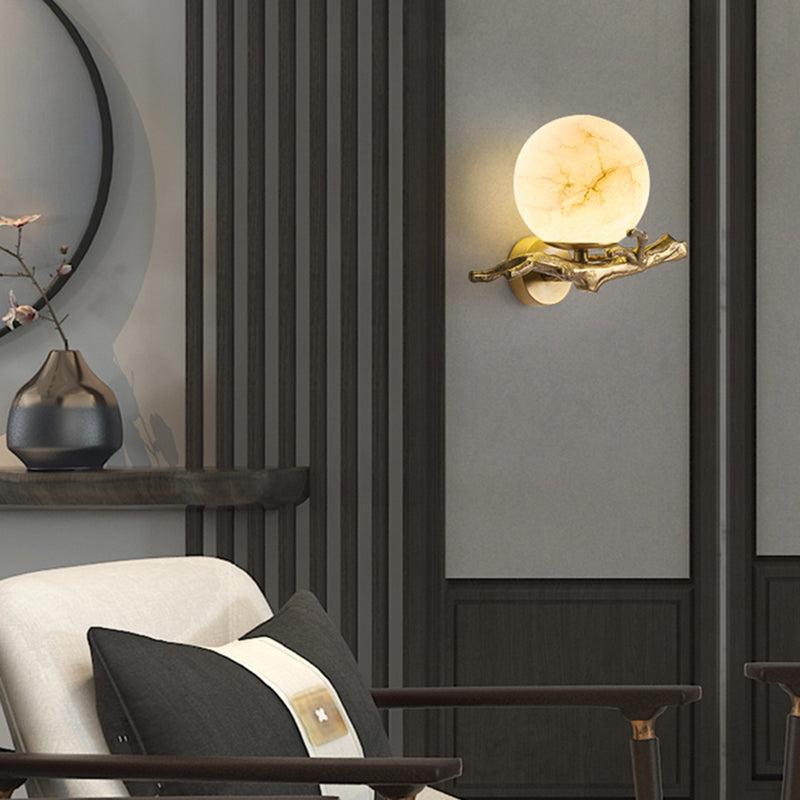 NordicMarble  | wandlamp met koperen accenten