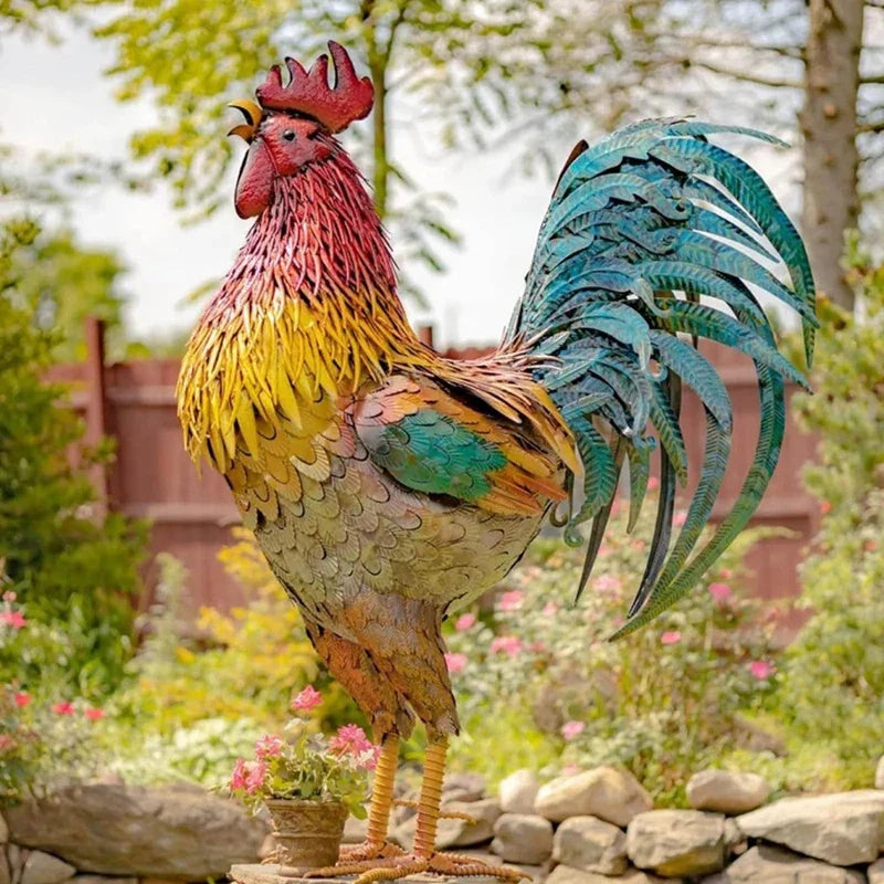 RoosterPatriot - haan sculptuur voor de veranda