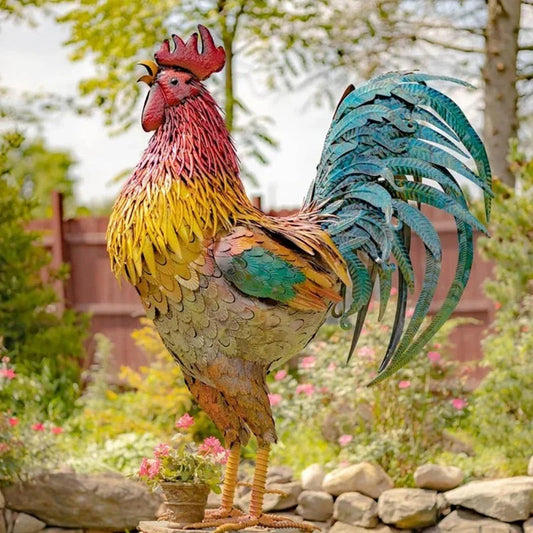 RoosterPatriot - haan sculptuur voor de veranda