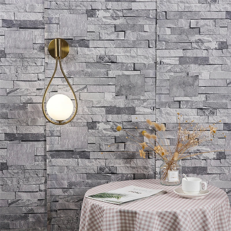 ZenithGlass - wandlamp met metalen en glazen bol