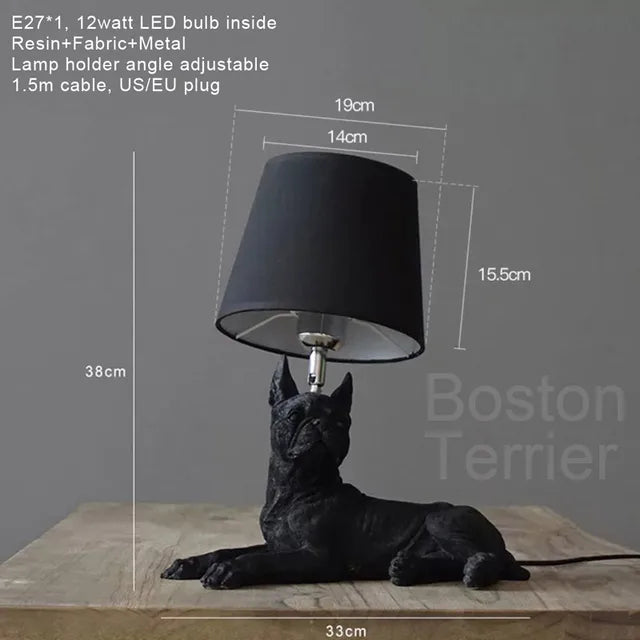 PupArt - art deco puppy tafellamp