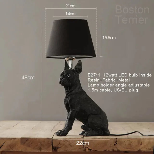 PupArt - art deco puppy tafellamp