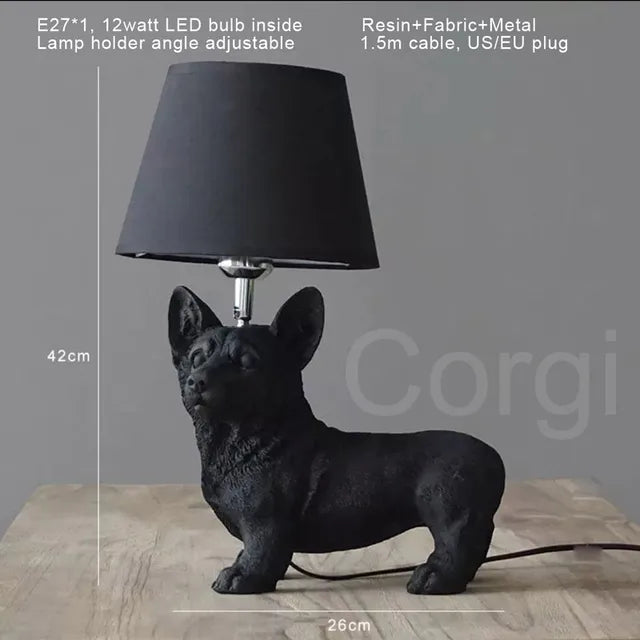 PupArt - art deco puppy tafellamp