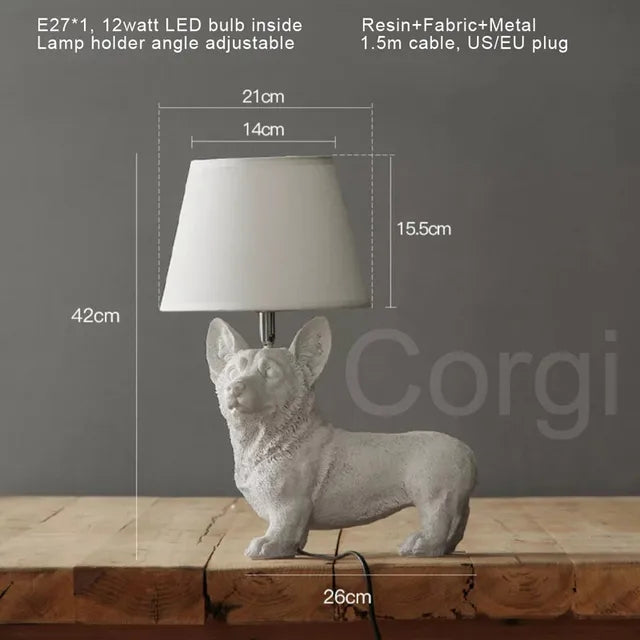 PupArt - art deco puppy tafellamp
