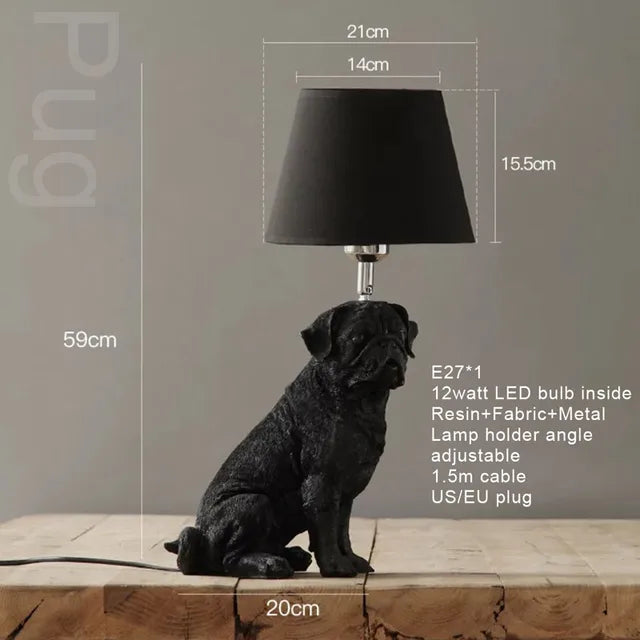 PupArt - art deco puppy tafellamp